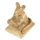 Brass Golden Rat Statue Sitting Holding Fruit
