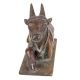 Brass Sitting Nandi Statue On Rectangular Base Festival Gift