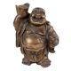 Brass Standing Laughing Buddha Statue For Good Luck