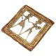 Brass Dhokra Wall Art Hanging Dancing Couple Tambourine In Hand