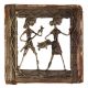 Brass Dhokra Wall Art Tribal Fisherman With Wife