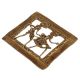 Brass Wall Hanging Dhokra Tribal Couple Holding Hands In Square Frame