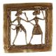 Golden Brass Dhokra Tribal Figurines Wall Hanging