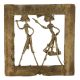 Brass Wall Art Hanging Tribal Couple Arguing Daily Activity