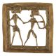 Brass Wall Art hanging  Musician Blowing Trumpet With Wife
