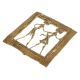 Brass Wall Art Tribal Couple Daily Chores Activity In Square Border