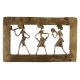 Brass Wall Art Tribal Dance Troupe Two Lady Man Blowing Trumpet