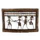 Brass Dhokra Art Hanging Rectangular Border Tribal Dancing Troupe