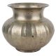 Brass Pot With Fluted Design Storage Pot With Silver Polish