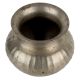 Brass Pot With Fluted Design Storage Pot With Silver Polish