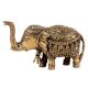 Brass Carved Standing Elephant Statue For Display