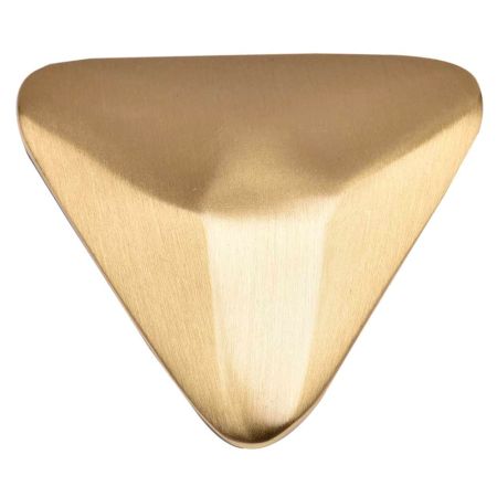 Golden Color Brass Triangular Shape Knob Modern Furniture Hardware