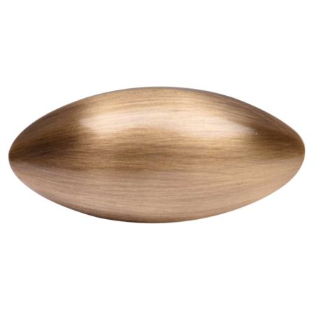 Brass Solid Oval Brass Knob in Antique Golden Finish