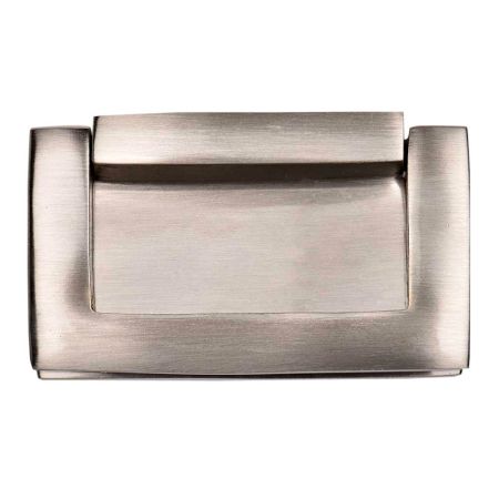 Brass Rectangular Flush Lift Handle knob In Brushed Silver Color