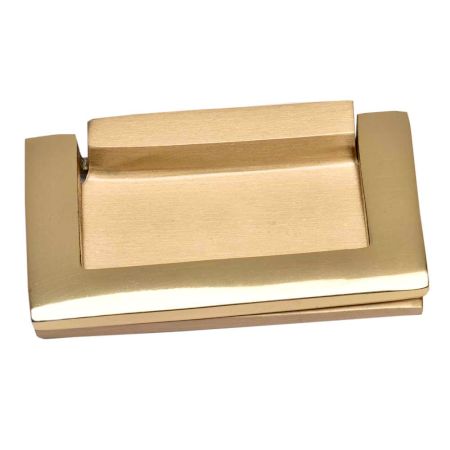 Golden Color  Brass Rectangular Flush Lift Handle Pull Knob