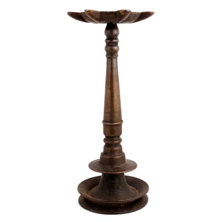 Tall Brass Lamp Seven Lights Wicks Worship Lamp