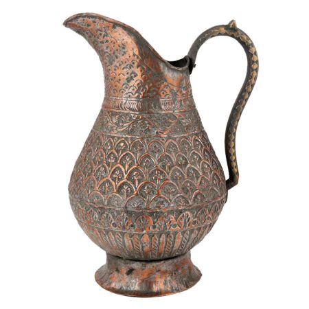 Carved  Copper Jug  Islamic Style For Decoration