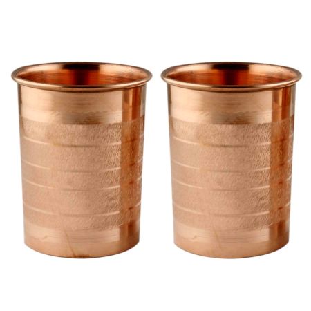 Copper Glasses Tableware In Pair