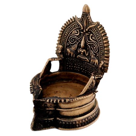 Divine Hand Made Brass Lakshmi Oil Lamp