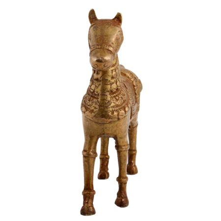 Brass Standing Horse For Home Decoration