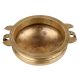 Golden Handmade Brass Uri Bowl For Decorating Offering