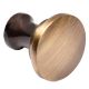 Handmade Round Distressed Brass Cabinet Knob In Antique Gold Color