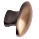 Brass Solid Oval Brass Knob in Antique Golden Finish