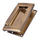 Brass Antique Gold Flush Lift Handle Pull Knob In Rectangular Shape