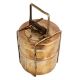 Small Compact Brass  Lunch Box Or Tiffin With Only Two Containers