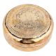 Round Handcrafted Brass Storage Box