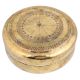 Brass Round Box Hand Engraved Subtle Pattern