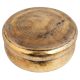 Round Brass Box Engraved Design Vintage Collection