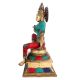 Brass Indian Goddess Statue With Multi Color Stones Inlay Work