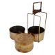 Three Brass Container For Decoration Showpiece