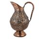 Copper Jug Or Pitcher Hand-Hammered Floral Design