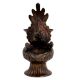 Brass Nepalese Oil Lamp With Ganpati Cobra Hood Pear Shaped