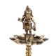 Brass 9 Wick Oil Lamp Ganesha Figurine On Pedestal  Stand