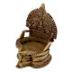 Traditional Brass Oil Lamp with Lakshmi
