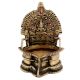 Brass Ashta Lakshmi Oil Lamp Diya