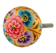 Red & Blue Colourful Designer Wooden Knob