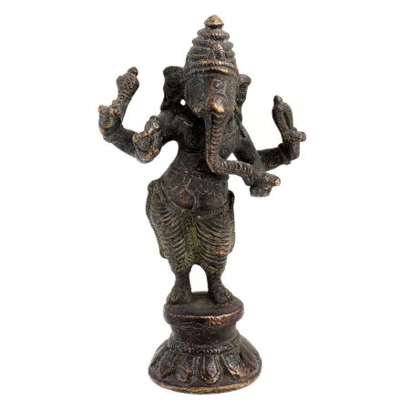Brass Ganesha Chaturbhuja Standing Statue