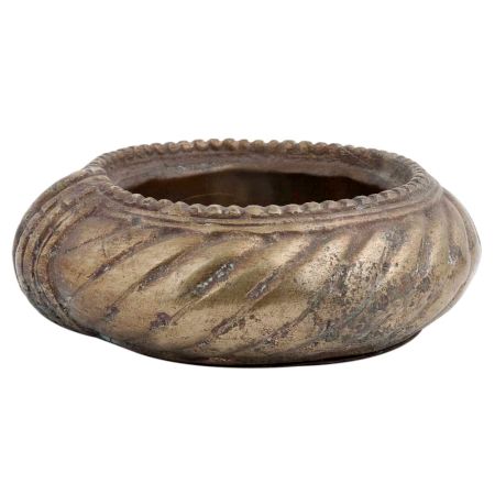 Tribal Round Brass Spiral Design Ashtray