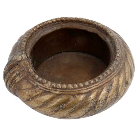 Tribal Round Brass Spiral Design Ashtray