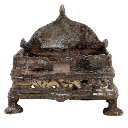 Old Used Brass Krishna Bed Temple Decoration
