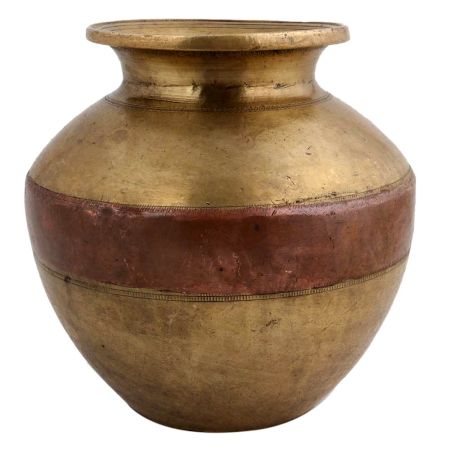 Handmade Water Pot Ganga Jamuna Copper Worship  Lota