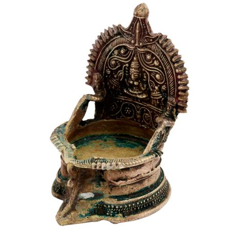 Hindu Brass Laxmi Oil Lamp Worship Lamp