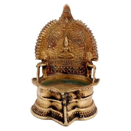 Hindu God Laxmi Diya Brass Oil Lamp
