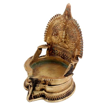 Hindu God Laxmi Diya Brass Oil Lamp