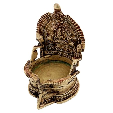 Engraved Brass Goddess Laxmi Worship