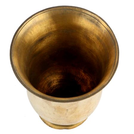 Brass cup Flower Vase On A Circular Base